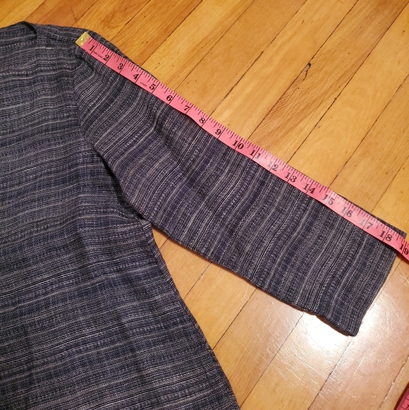 Eileen Fisher coastline tunic. Oversized. 100% linen. Grey, white, blue. XS P. - Picture 13 of 14